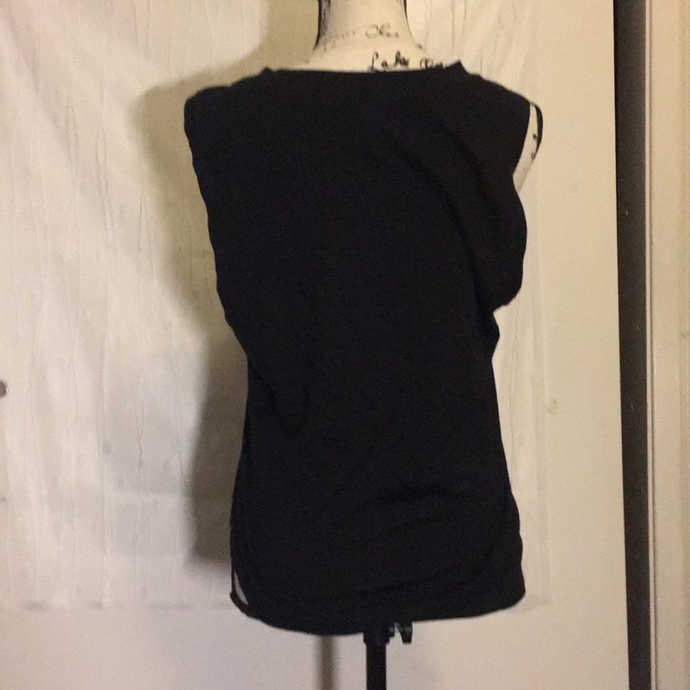 Black and blue elephant African print muscle tee - Picture 3 of 4